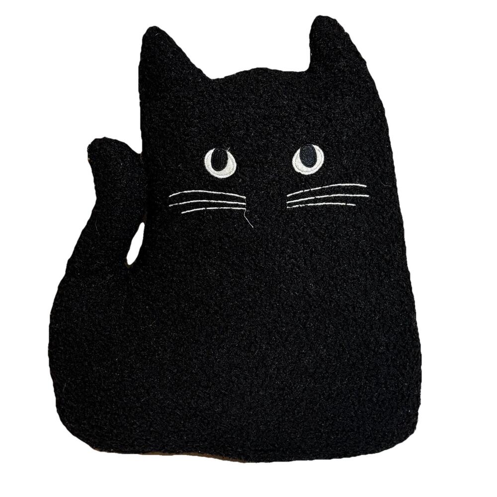 Target Bullseye Playground Halloween 2024 Black Sherpa Cat Decorative Pillow